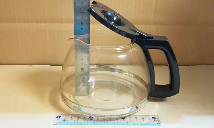 大容量(大きめ)コーヒーメーカー、メリタ:MKM-4101のポットを撮影した写真画像